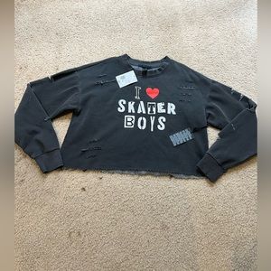 Cropped long sleeve Sweater